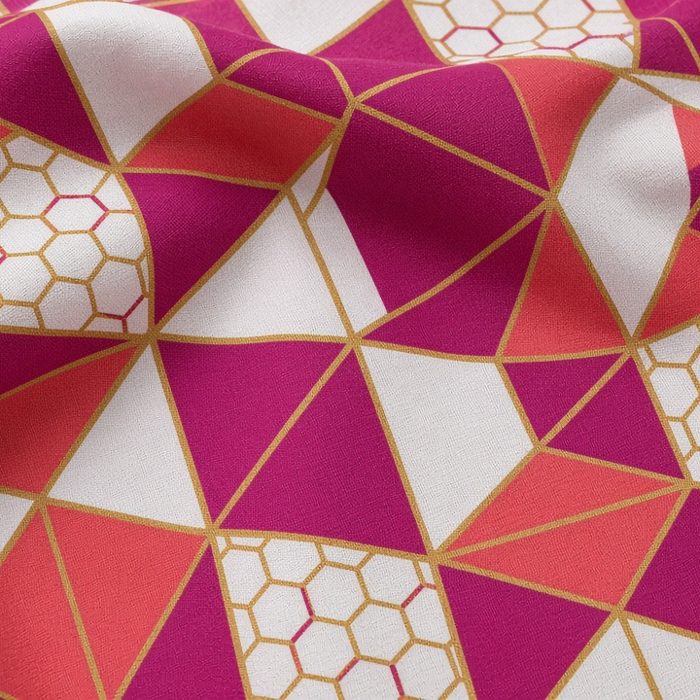 Geometric digital print on fabric
